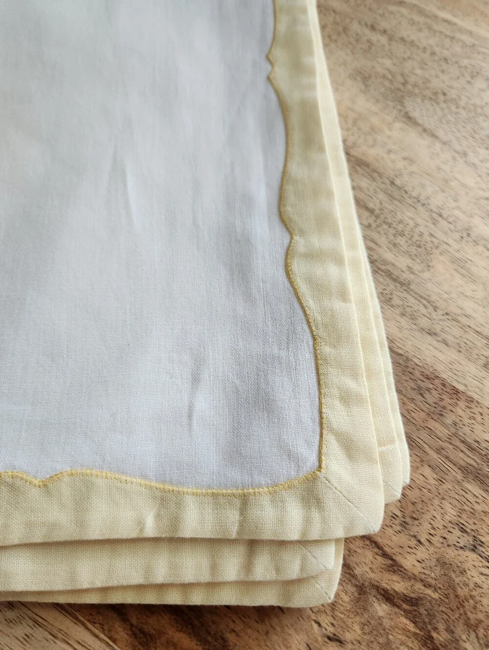 Embroidered Yellow Floral Table Placemats - Set of 8